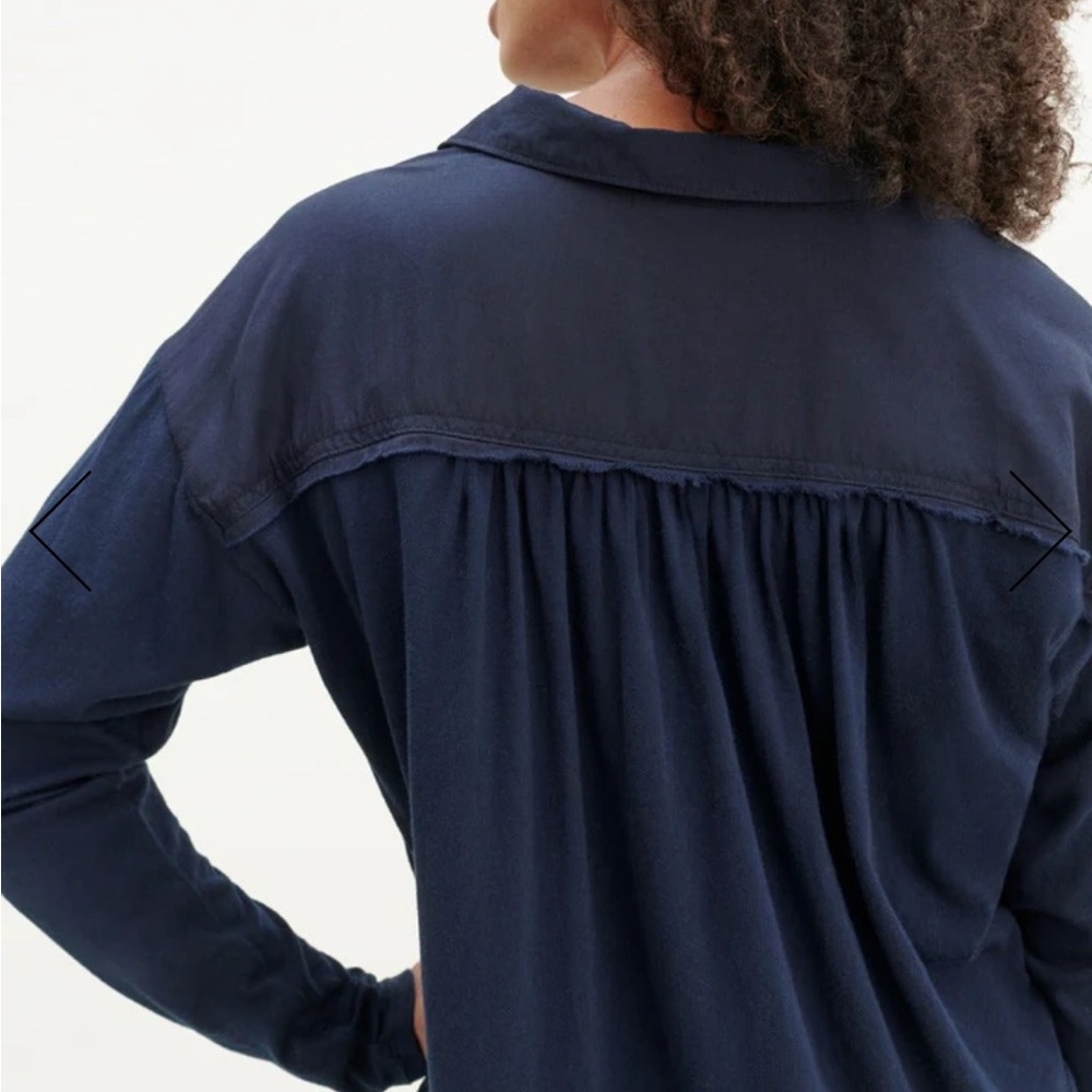 Splendid Paige Long Sleeve top Navy medium - Picture 3 of 5